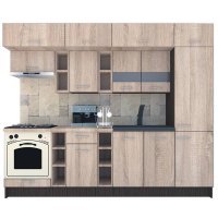 Bucatarie BIGMAR 270 A Wenge / Decor 3025